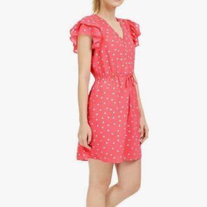 Women's Maison Jules Coral White Polka Dot Dress Size XS